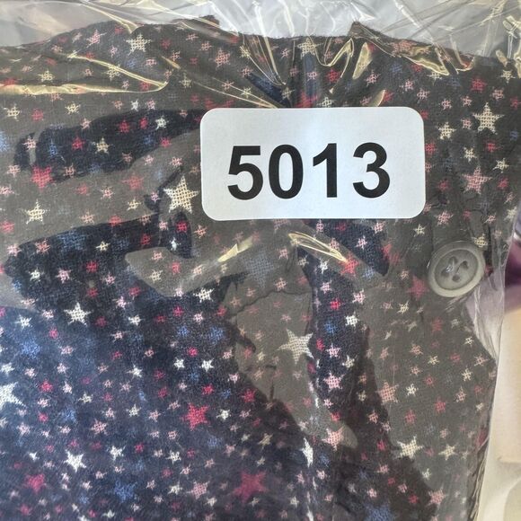 Madewell Top Womens Small Star Print Peplum Ruffle Hem Button Blouse - Picture 8 of 8